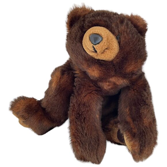 Vintage MJC International Plush Bear Brindle Brown Bear Belly 18” laying 1992 - Picture 2 of 10